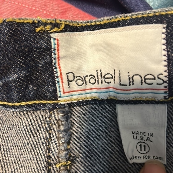 Parallel Lines Dark Wash Stone Wash High Waist 11 Vintage USA - Picture 8 of 8